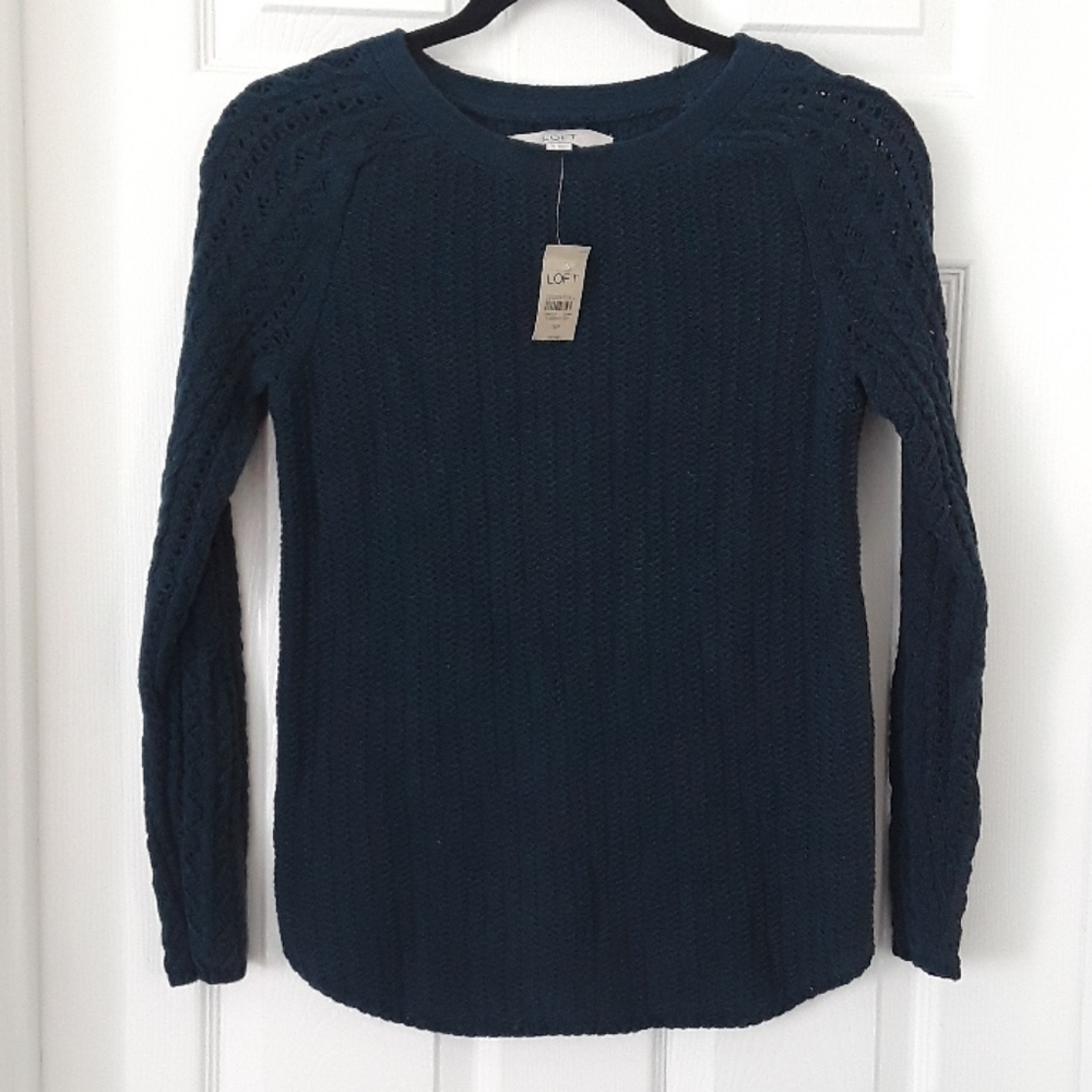 NWT LOFT Green/Blue Sweater Size PS